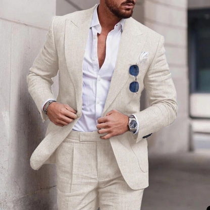 Milan - Luxe Heren Linnen Pak voor Zomer en Lente