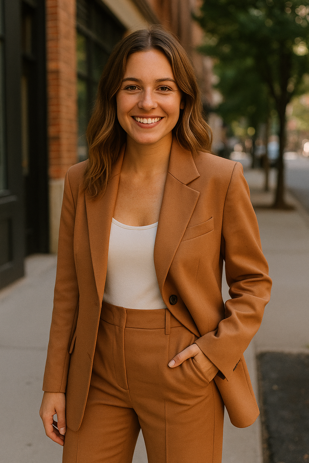 VeraModa Effen Kleur Vrouwen Suit Pak Set met Colbert Blazer en Hoge Taille Wijde Flared Pantalon