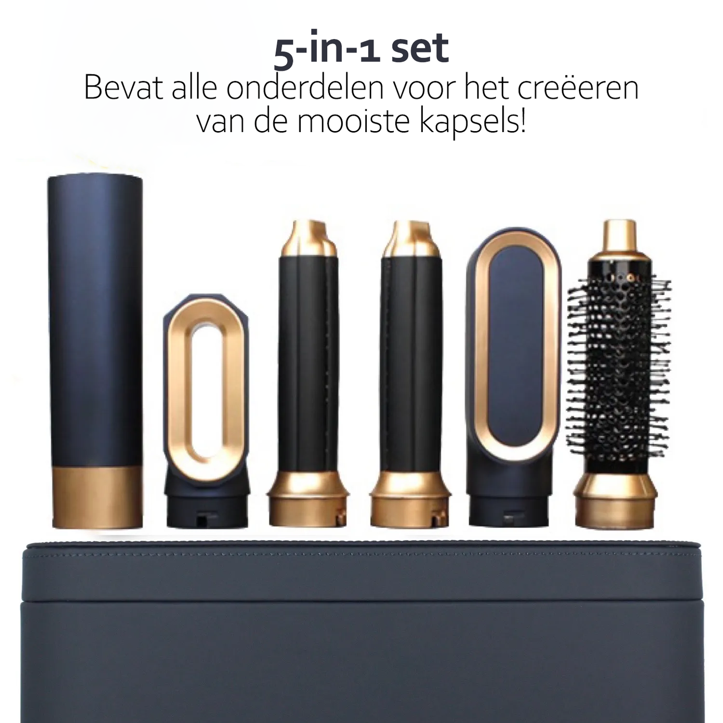 5-in-1 Glow Multi Haarstyler met Krachtige 1000W Ionische Technologie met Föhn, Stijler, Kruller en meer