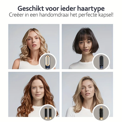 5-in-1 Glow Multi Haarstyler met Krachtige 1000W Ionische Technologie met Föhn, Stijler, Kruller en meer