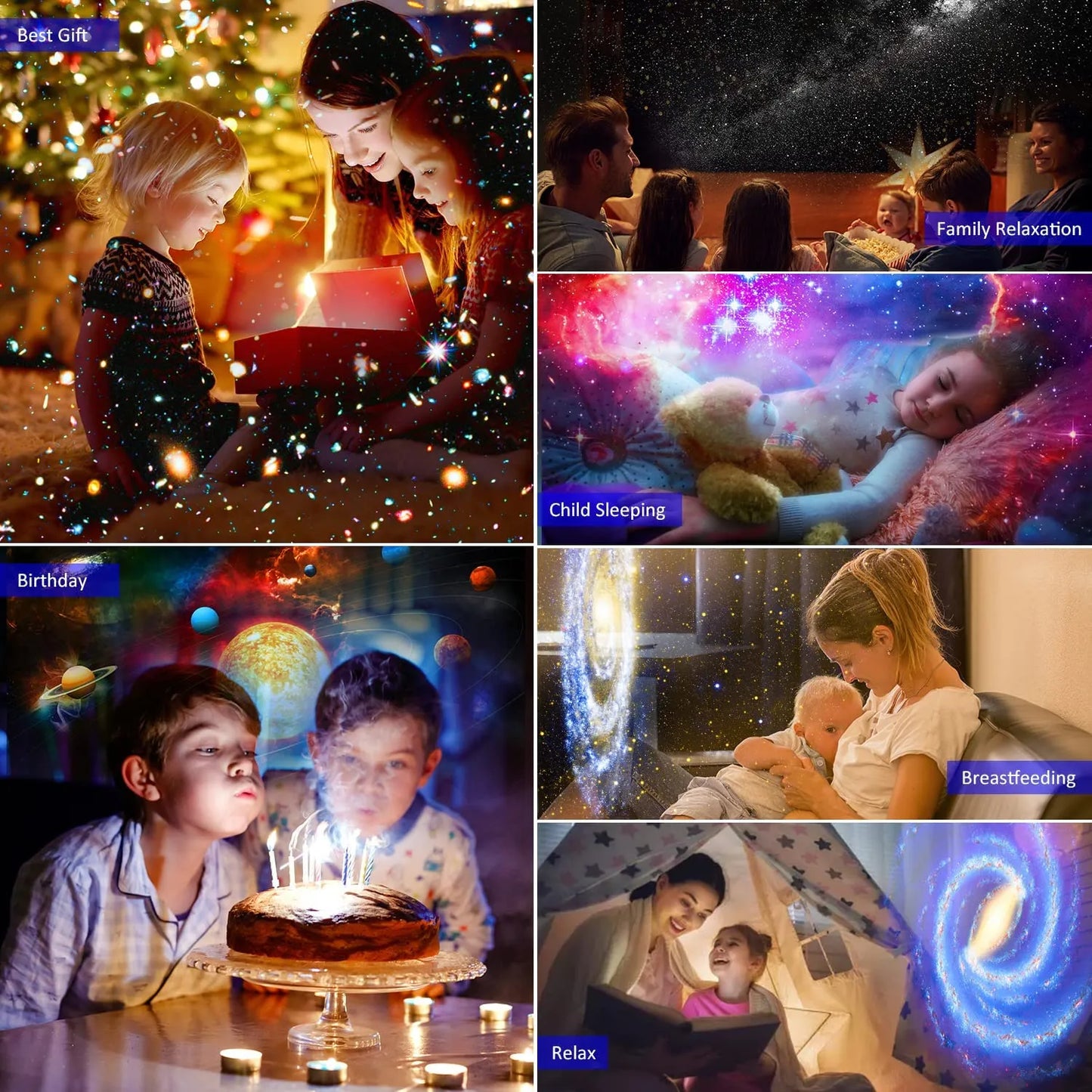 13-In-1 Galaxy Planetarium Projector Lamp als Sfeervolle Nachtlamp