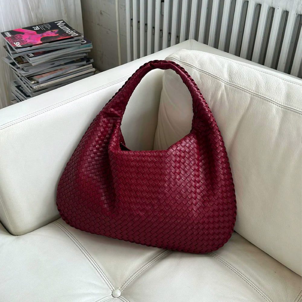 Aranka Gewoven Ruim Design Schoudertas de Musthave Tas van het Jaar