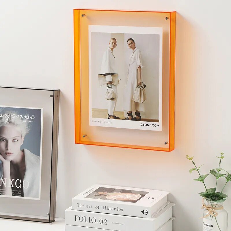 ColorFrame - Decoratieve Fotolijst van Levendig Gekleurd Transparant Acryl voor Modern Stijlvol Interieur