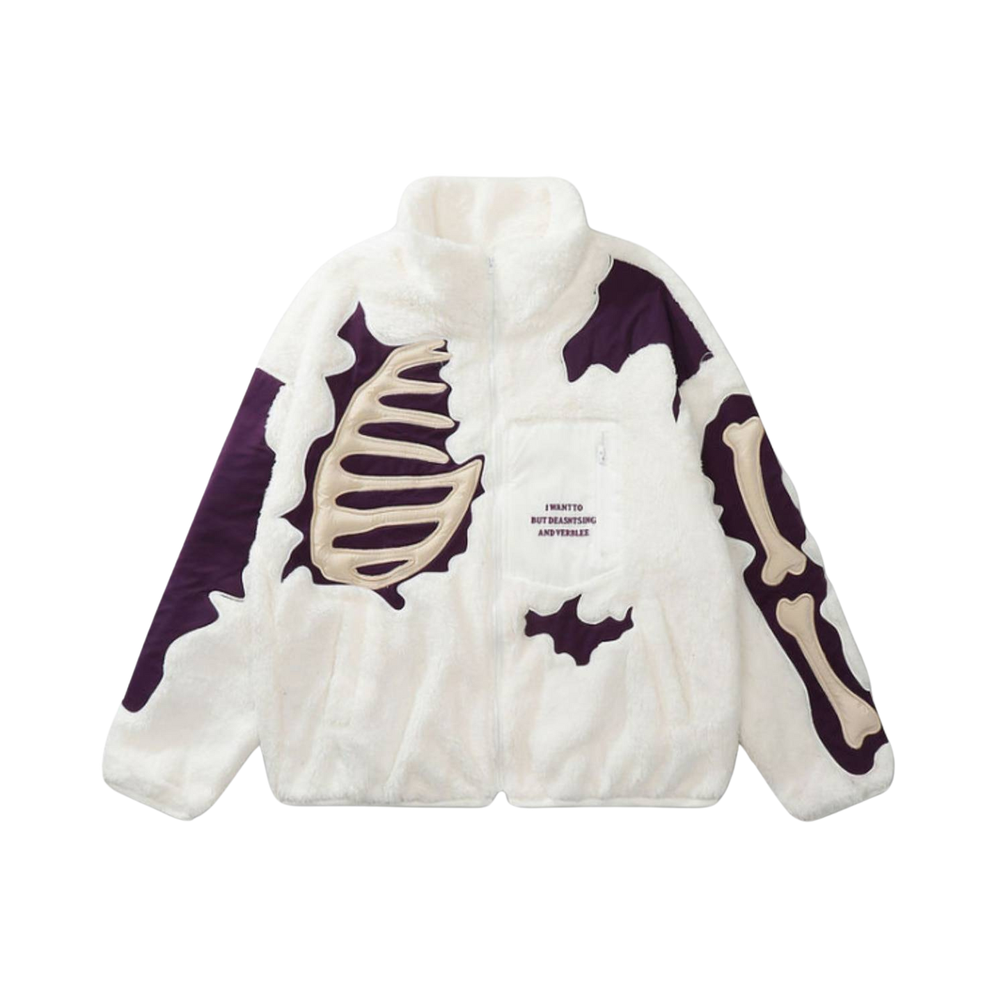 Unisex Skeleton Fleece Jacket – Unieke Streetwear voor een Stoere Look