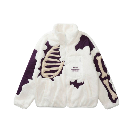 Unisex Skeleton Fleece Jacket – Unieke Streetwear voor een Stoere Look