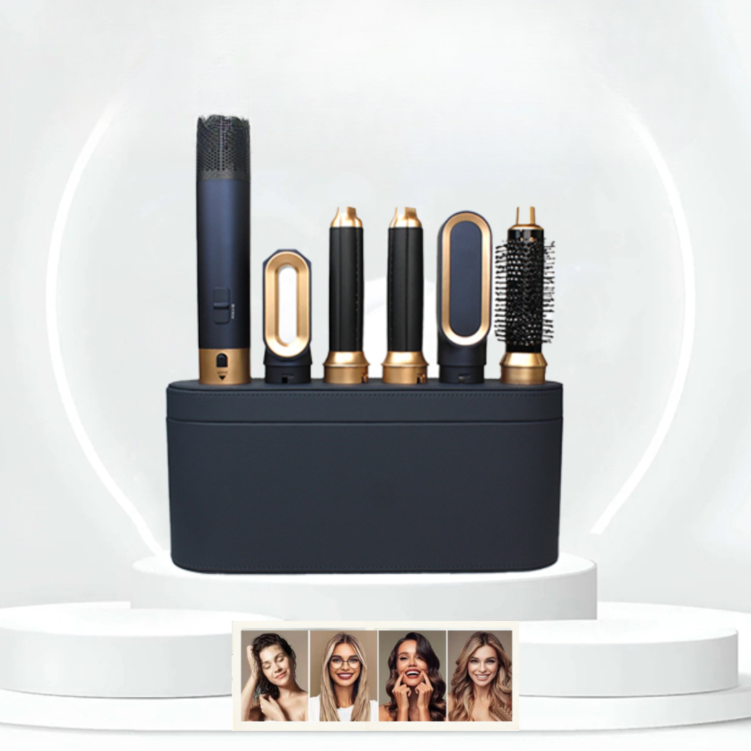 5-in-1 Glow Multi Haarstyler met Krachtige 1000W Ionische Technologie met Föhn, Stijler, Kruller en meer