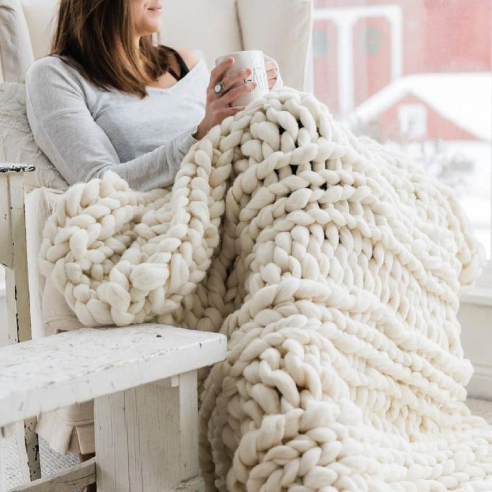 DIY Chunky XL 1000 gram Wol Garen om een Heerlijk Zachte Deken van te Breien